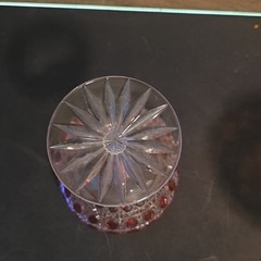 Baccarat Champagne Coupe Glass Diameter 9cm Height 13.5cm Red Color