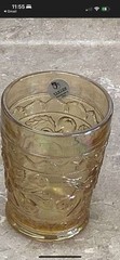 Vintage Fenton Carnival Glass Marigold Apple Tree Orchard Set Of 4 Tumblers Cups