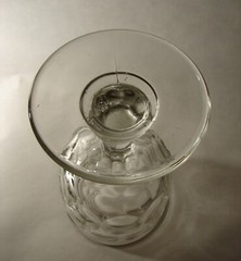 Antique Mirror Knob Stem Early American Pattern Flint Glass Goblet 1860s