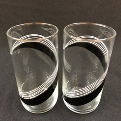 Vintage Libbey Swirl Atomic Highball Cocktail Glasses Lot of 4 Drinkware