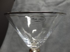 3 Ultra Large Bella Lux Glasses Wedding Toast Martini Cosmo Wine Optic Paneled