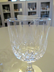 2 FOSTORIA WESTMINSTER 6 3/8″ CRYSTAL WATER GOBLETS 1959-1972 STEM 6083 CUT 872