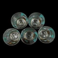 Southern Comfort Riverboat 5 Old Fashioned Glasses Vintage 1960s Libbey Whiskey