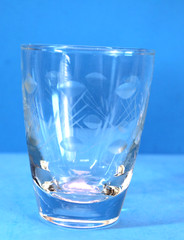 Vtg MCM Libbey Windswept 6 oz. Juice Glasses Etched Leaf/Wheat x3 LNC