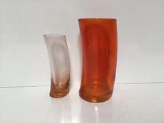 Vintage Leonardo OrangeSwing Glass TumblerHighball Glass Set of 2
