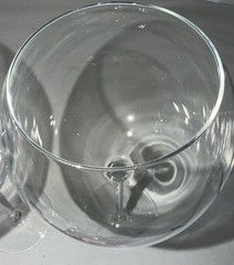 Two Tall-Stemmed Red Wine Glasses/Goblets. Clear Blown Crystal. Stunning Used!