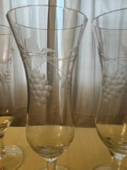 Arcadia Hand Made In Romania Vintage Glasses Set Of 4