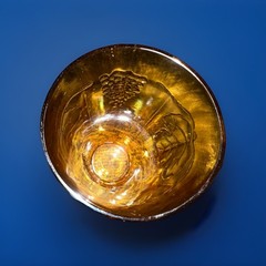 Vintage Indiana Glass Harvest Grape Marigold Amber Carnival Tumbler 6″