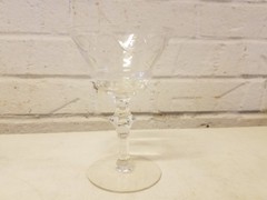 Vintage Crystal Glass Set of 12 Clear Decorative Champagne Glasses