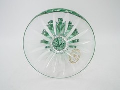 Vintage Ajka Arabella Handmade Bohemian Crystal Cut to Clear Iced Tea Goblets