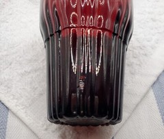 Royal Ruby Red Juice Glass – Anchor Hocking Old Cafe Pressed Glass Pattern