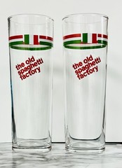 Vintage “old spaghetti factory” tall Glasses 2 Excellent Condition