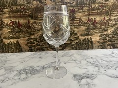 NEW RARE RALPH LAUREN BROGAN CLASSIC GERMANY CRYSTAL 9″ TALL STEMWARE WINE GLASS