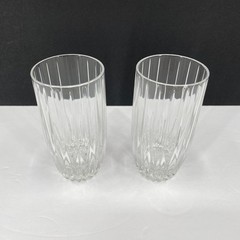 Mikasa Park Lane Cut Crystal 10 oz Highball Tumblers Glasses 5 5/8» Lot of 2