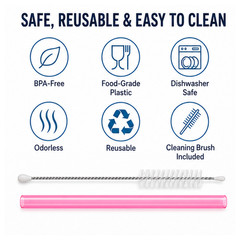 Replacement Straws for Stanley 40 oz Tumbler 10 Pack with Brush