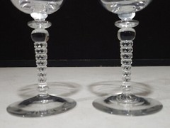 SET OF 3- Glastonbury Lotus HARVEST Cut 7.5″ WATER OR WINE Glasses