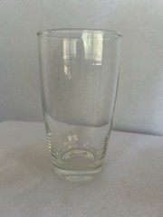 Glass Monogrammed “J” 5 inch Etched Glass Tumbler Excellent Condition Clear