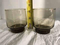 Libbey Tawny Smoke Brown Juice Glasses Set Of 2 Pre Owned EUC