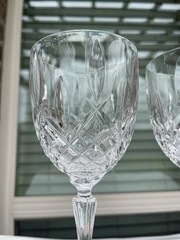 Set Of 3 Marquis Waterford Crystal Markham Wine Glasses Goblets 8.5”