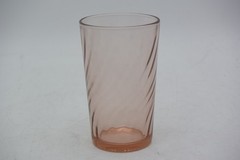 Arcoroc Rosaline Pink Swirl Optic Juice Glass 8oz Cristal D’Arques Durand France