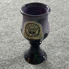Vintage Stoneware Wench Renaissance 1997 Purple Goblet Chalice Cup Minnesota