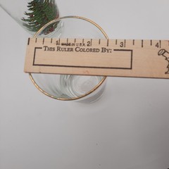 Christmas Tree Highball Glasses Tumblers Gold Rim Set of 2 Green Red