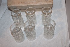 Indiana Glass Clear Whitehall Colony Cubist Parfait Glasses, Lot of 6, EUC