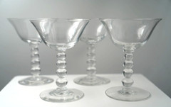 Lot of 4 Vintage Candlewick Glasses 5 1/8″ Tall