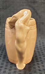Vintage Art Deco Dorothy Kindell Nude Female Strip Tease Ceramic Art Pottery Mug
