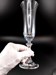 (3) Vtg~ ROYAL BAVARIAN CRYSTAL FLUTES~Champagne 6oz~8.25″~GERMANY~EXCELLENT