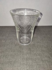 Antique Hazel-Atlas clear Royal Lace flat tumblers-4 1/4 inches tall