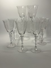 Vintage Tiffin Franciscan Persian Pheasant Water Goblets Set Of 8, #1