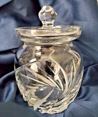 Rogaska GALLIA Jar 26% Lead Crystal Hand Crafted Yugoslavia Vintage Mint