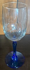 Vtg Lenox Wine Glasses Cobalt Blue Stemmed 8″ Art Deco Gold Rim (Set 5) – EUC