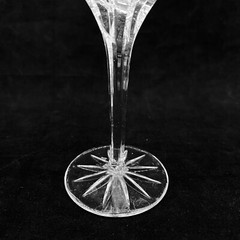 Mikasa Crystal Apollo Wine Glass Clear Cut Multi Sided Stem 7 5/8