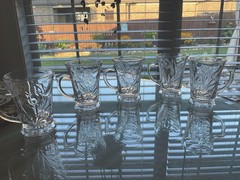 NEW 5 Studio Crystal Tulip Glasses 4” high x 3” Diameter