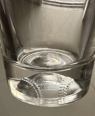 Heavy Base Highball Glass 12-14oz Baseball Stitch Bottom Barware Collins