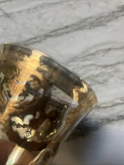Interglass Italy Crystal Wine Glass 24 Gold Trim