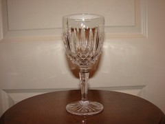 1 Retired Mikasa Old Dublin Crystal Water Glass Goblet 7″ Tall Beautiful Clear