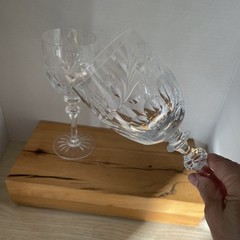 Set 2 Miller Rogaska Country Garden Water Goblets Cut Glass Crystal Clear 8 3/4”