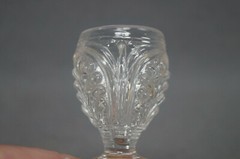 Bohemian Mold Blown Acanthus Leaf Flint Glass Cordial Circa 1840-1850s