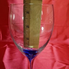 Pier 1 Teardrop Wine Glasses Hand Blown Long Stem Vintage