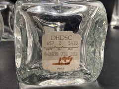 VTG ~ Set 6 Durobor Quartz Old Fashioned Whiskey Glasses Brutalist MCM 12 oz NOS