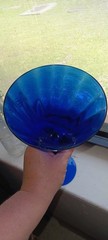 Home Essentials Amber And Cobalt Blue Large Martini Glasses 11″x5″
