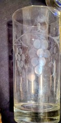 SEVEN Vintage Glass Tumblers Etched Grape Clusters and Vine