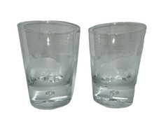 Bailey’s Irish Cream Bubble Base Frosted Etched Swirl Lowball Rocks Glasses