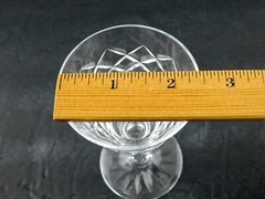 Waterford Crystal Sherry Glass Criss Cross Cut Foot 4.5 Inch Height Script Stamp