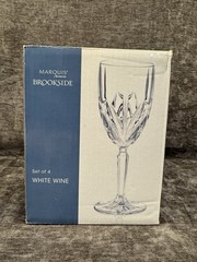 Marquis by Waterford Brookside White Wine Glasses Goblets Set of 4 Germany