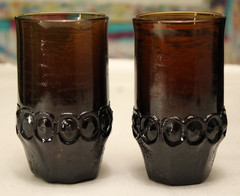 Vintage Tiffin Franciscan Madeira Smoke Brown Flat Tumbler Set of 8