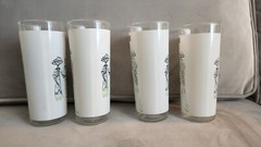 4 Vintage Anchor Hocking ~ Antique Autos Glasses 1909 Nash Rambler 
